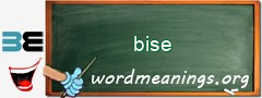 WordMeaning blackboard for bise